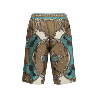 Multicolor Silk Bermuda Shorts