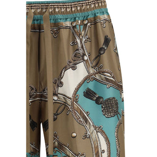 Multicolor Silk Bermuda Shorts