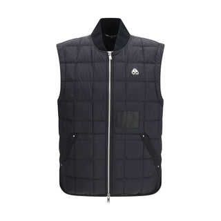 Schwarze ärmellose Nylonjacke