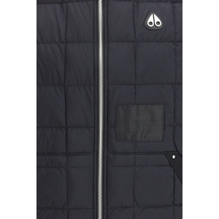 Schwarze ärmellose Nylonjacke
