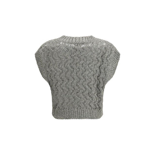 Zweifarbiges Seiden-Sweatshirt