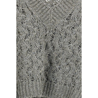 Zweifarbiges Seiden-Sweatshirt