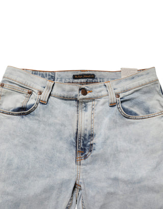 Hellblaue Baumwoll-Stretch-Skinny-Fit-Jeans für Herren