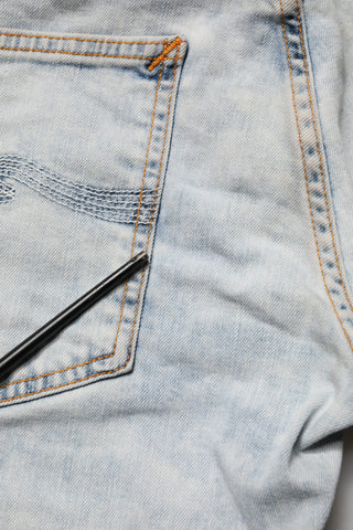 Hellblaue Baumwoll-Stretch-Skinny-Fit-Jeans für Herren