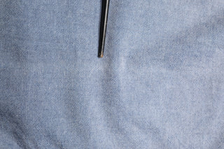 Dark Blue Slim Fit Collared Long Sleeve Denim Shirt