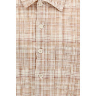 Orange Cotton Pattern Shirt