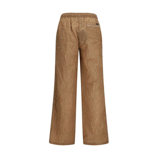 Braune Leinen-Freizeithose