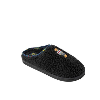 Pantuflas negras de algodón