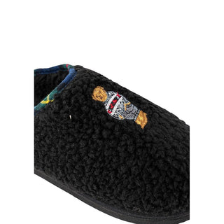 Pantuflas negras de algodón
