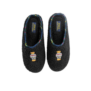 Pantuflas negras de algodón
