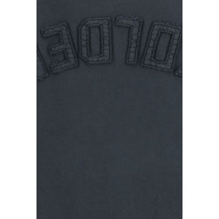 Schwarzes Baumwoll-Sweatshirt