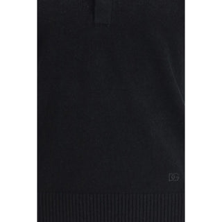 Schwarzes Poloshirt aus Baumwolle