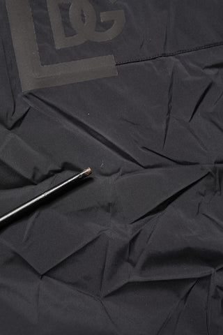 Pantalones cortos de baño negros de nylon con cintura elástica
