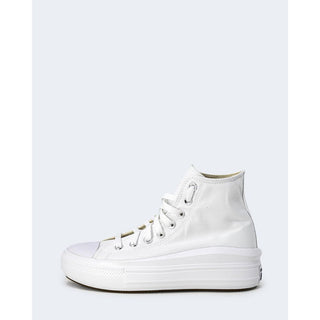 White Cotton High Top Sneakers