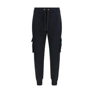 Schwarze lässige Baumwollhose