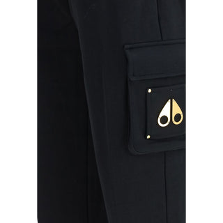 Black Cotton Casual Pants