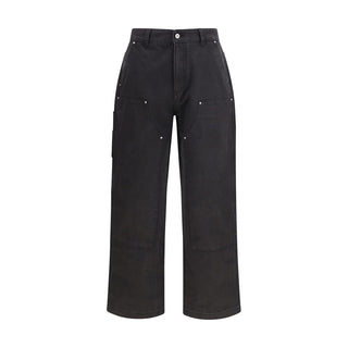 Pantalones casuales de algodón negro