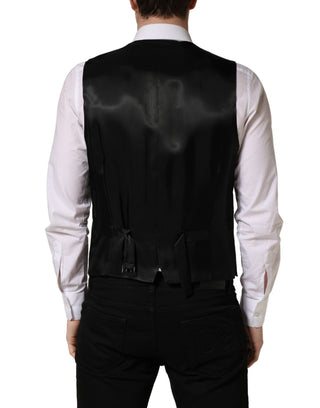 Dark Gray Single Breasted Men Waistcoat Vest