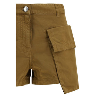 Beige Baumwoll-Bermudashorts