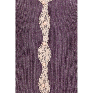 Purple Viscose Cardigan