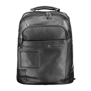 Black Leather Men's Backpack