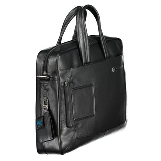 Maletín de cuero negro para hombre