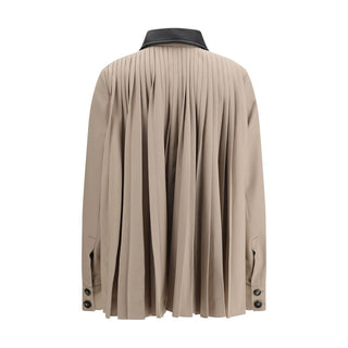 Beige Polyester Coat