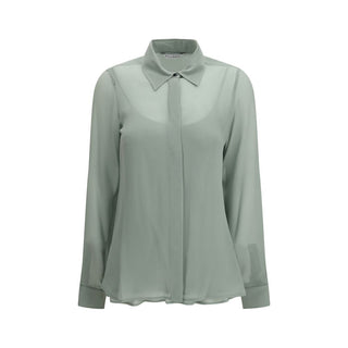Camisa bicolor de seda