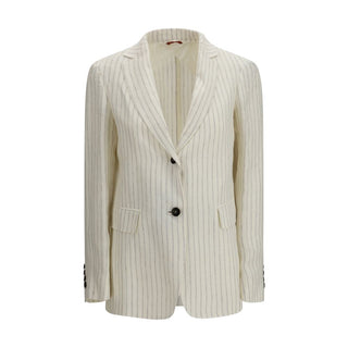 Beiger Leinenblazer