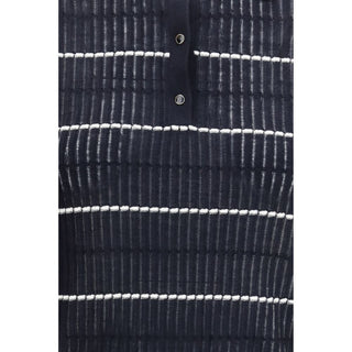 Blue Silk Polo Shirt