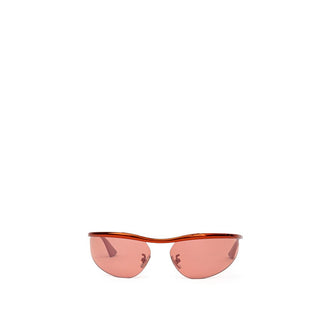 Orangefarbene Metallsonnenbrille