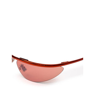 Orangefarbene Metallsonnenbrille