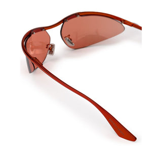Orangefarbene Metallsonnenbrille
