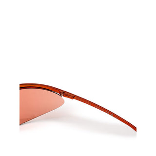Orangefarbene Metallsonnenbrille