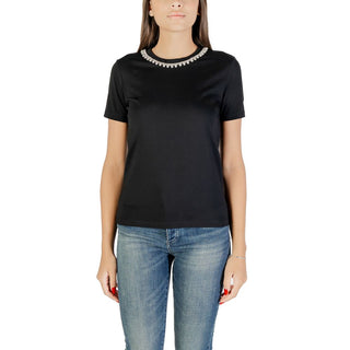 Schwarzes Baumwoll-T-Shirt