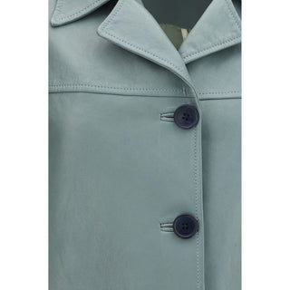 Blue Lamb Leather Leather Jacket