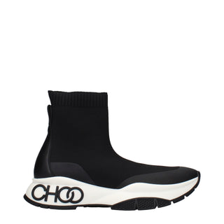 Schwarze Stiefeletten aus Stoff