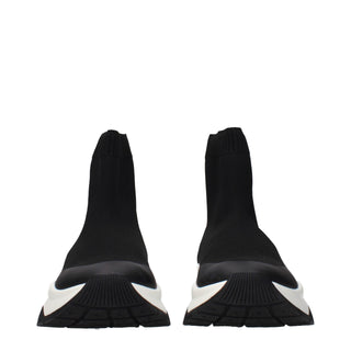 Black Fabric Ankle Boots