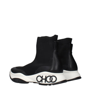 Black Fabric Ankle Boots