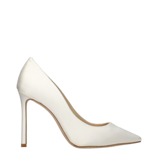 Zapatos de plataforma de raso beige
