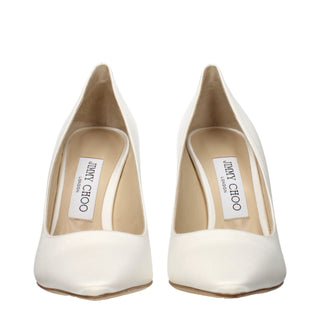 Zapatos de plataforma de raso beige