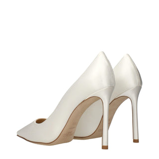 Zapatos de plataforma de raso beige