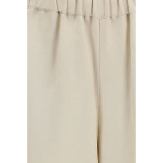 Beige Leinen Freizeithose