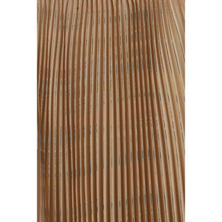 Falda midi de poliéster beige