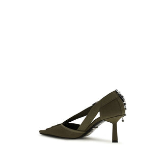 Zapatos de tacón alto bicolor de algodón