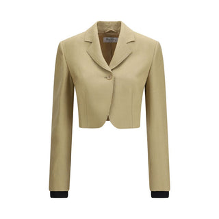 Beige Linen Denim Jacket
