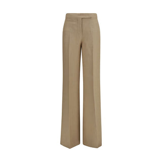 Pantalones casuales de lino beige