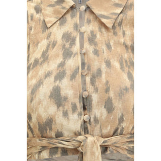 Beige Recycled Polyester Blouse