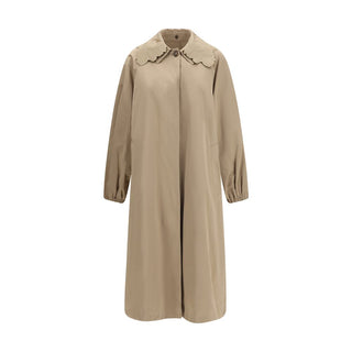 Beiger Polyester-Trenchcoat