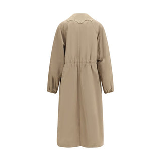 Beiger Polyester-Trenchcoat